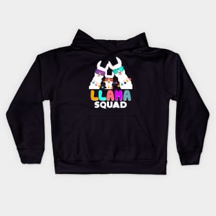 Llama Squad T-Shirt Retro 80s Style Gift Kids Hoodie